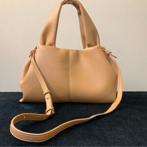 Women’s Camel Faux Leather Satchel Handbag